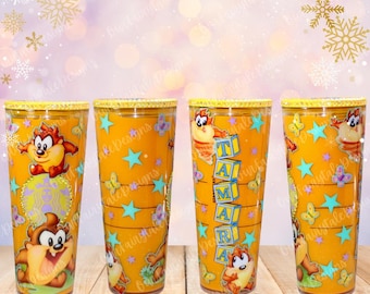 Baby Mischief 24oz Acrílico Globo de neve Copo Tumbler