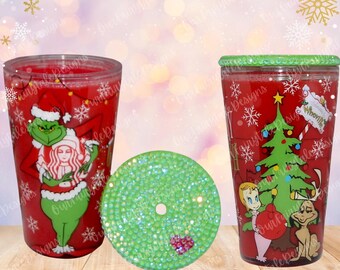 Christmas Thief 24oz - Tumbler in acrilico con sfera di neve