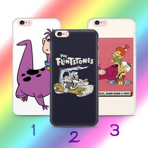 Custodia per telefono Flintstones A1 per Apple iPhone 5 SE 2020 2022 6 7 8 X Xs XR MaX PLuS modello cartone animato americano Sitcom animata Dinosauri Dino