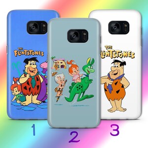 Custodia per telefono Flintstones A4 per Samsung Galaxy S5 S6 S7 S8 S9 Edge Plus LTE NEO Models Cartone animato americano Sitcom animata Dinosauri Dino