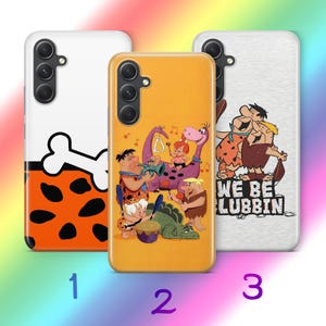 Custodia per telefono Flintstones A3 per Samsung A13 A14 A15 A16 A25 A26 A33 A34 A35 A36 A53 A54 A55 A56 A72 A73 + altri modelli cartone animato americano