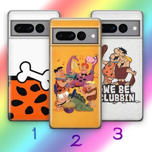 Custodia per telefono Flintstones A3 per Google Pixel 6 6A 7 7A 8 8A 9 9A Pro XL Modelli Cartone animato americano Sitcom animata Dinosauri Dino