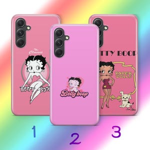 Custodia per telefono Betty Boop A9 per Samsung A13 A14 A15 A16 A25 A26 A33 A34 A35 A36 A53 A54 A55 A56 A72 A73 + altri modelli di cartoni animati americani