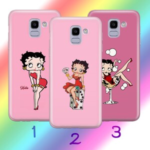 Custodia per telefono Betty Boop A7 per Samsung Galaxy A3 A5 A6 A7 A8 J3 J5 J6 J7 2016 - 2018 Modelli Personaggio dei cartoni animati americani Donna Bellezza