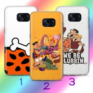 Custodia per telefono Flintstones A3 per Samsung Galaxy S5 S6 S7 S8 S9 Edge Plus LTE NEO Models Cartone animato americano Sitcom animata Dinosauri Dino