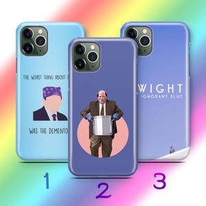 The Office A3 Phone Case Cover For Apple iPhone 11 12 13 14 15 16 PRO PLuS MiNI MAX Models American TV Show Sitcom Jim Dwight Schrute Comedy
