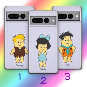 Custodia per telefono Flintstones A6 per Google Pixel 6 6A 7 7A 8 8A 9 9A Pro XL Modelli Cartone animato americano Sitcom animata Dinosauri Dino