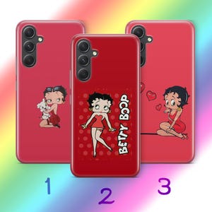 Custodia per telefono Betty Boop A6 per Samsung A13 A14 A15 A16 A25 A26 A33 A34 A35 A36 A53 A54 A55 A56 A72 A73 + altri modelli di cartoni animati americani