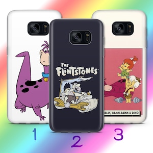 Custodia per telefono Flintstones A1 per Samsung Galaxy S5 S6 S7 S8 S9 Edge Plus LTE NEO Models Cartone animato americano Sitcom animata Dinosauri Dino