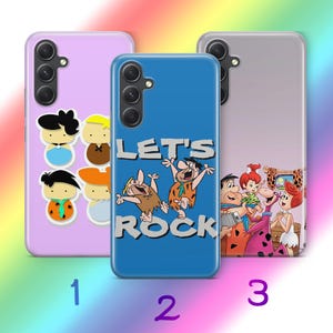 Custodia per telefono Flintstones A9 per Samsung A13 A14 A15 A16 A25 A26 A33 A34 A35 A36 A53 A54 A55 A56 A72 A73 + altri modelli cartone animato americano