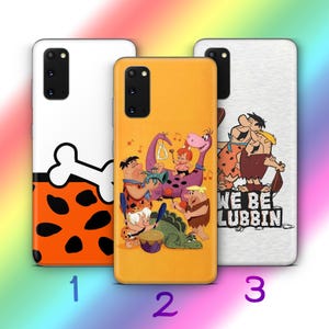 Custodia per telefono Flintstones A3 per Samsung Galaxy S20 S21 S22 S23 S24 FE S25 Plus Ultra modelli cartone animato americano Sitcom animata Dinosauri