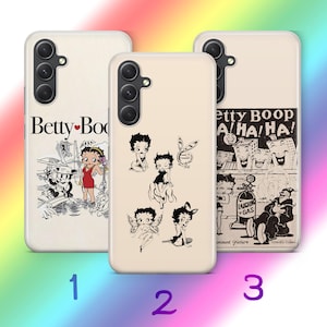 Custodia per telefono Betty Boop A1 per Samsung A13 A14 A15 A16 A25 A26 A33 A34 A35 A36 A53 A54 A55 A56 A72 A73 + altri modelli di cartoni animati americani