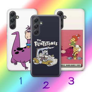 Custodia per telefono Flintstones A1 per Samsung A13 A14 A15 A16 A25 A26 A33 A34 A35 A36 A53 A54 A55 A56 A72 A73 + altri modelli cartone animato americano