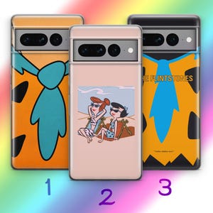 Custodia per telefono Flintstones A2 per Google Pixel 6 6A 7 7A 8 8A 9 9A Pro XL Modelli Cartone animato americano Sitcom animata Dinosauri Dino