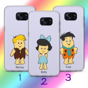 Custodia per telefono Flintstones A6 per Samsung Galaxy S5 S6 S7 S8 S9 Edge Plus LTE NEO Models Cartone animato americano Sitcom animata Dinosauri Dino