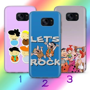 Custodia per telefono Flintstones A9 per Samsung Galaxy S5 S6 S7 S8 S9 Edge Plus LTE NEO Models Cartone animato americano Sitcom animata Dinosauri Dino