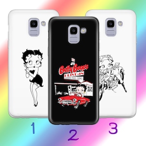 Custodia per telefono Betty Boop A4 per Samsung Galaxy A3 A5 A6 A7 A8 J3 J5 J6 J7 2016 - 2018 Modelli Personaggio dei cartoni animati americano Donna Bellezza