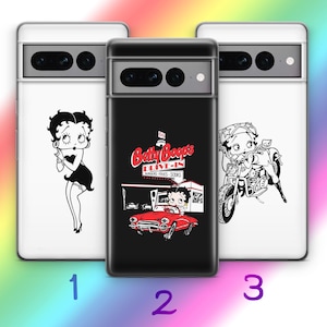 Custodia per telefono Betty Boop A4 per Google Pixel 6 6A 7 7A 8 8A 9 9A Pro XL Modelli Personaggio dei cartoni animati americani Donna Bella Donna