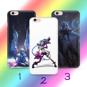 League Of Legends A3 Telefoon Case Cover Voor Apple iPhone 5 SE 2020 2022 6 7 8 X Xs XR MaX Plus Modellen Videogame Arcane-serie Karakters Jinx