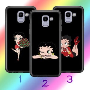 Custodia per telefono Betty Boop A2 per Samsung Galaxy A3 A5 A6 A7 A8 J3 J5 J6 J7 2016 - 2018 Modelli Personaggio dei cartoni animati americani Donna Bellezza