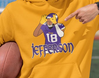 Minnesota Football Star Player - Jefferson Inspired for Fans Football Jersey Tribute Unisex, Long, Woman T-Shirt, Sweatshirt and Hoodie
