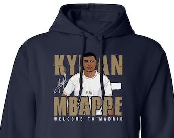 Mbappe Welcome to Madrid - Football Soccer Star Player Arrival Unisex T-Shirt, Long Sleeve and Sweatshirt Football Collection