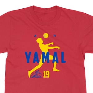 Air Yamal Spain Football Star Player - Yamal #19 Red Edition Unisex T-Shirt, Long Sleeve and Sweatshirt Football Jerseys Collection