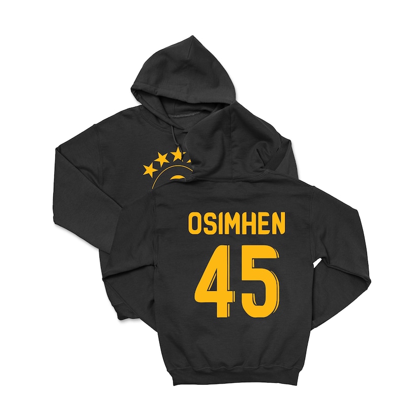 a black hoodie with the number 45 printed on it