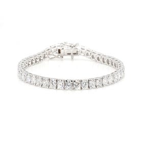 14K White Gold Lab Grown Diamond Tennis Bracelet - 7 Inches