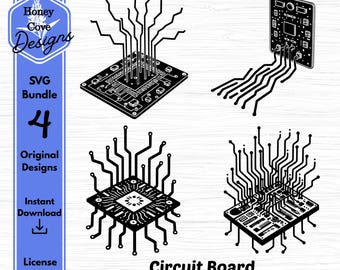 Circuit Board svg Bundle, Digital Download, Electronics svg, Tech Clipart, Motherboard Vector, pcb Design, Engineering Graphics, diy Crafts