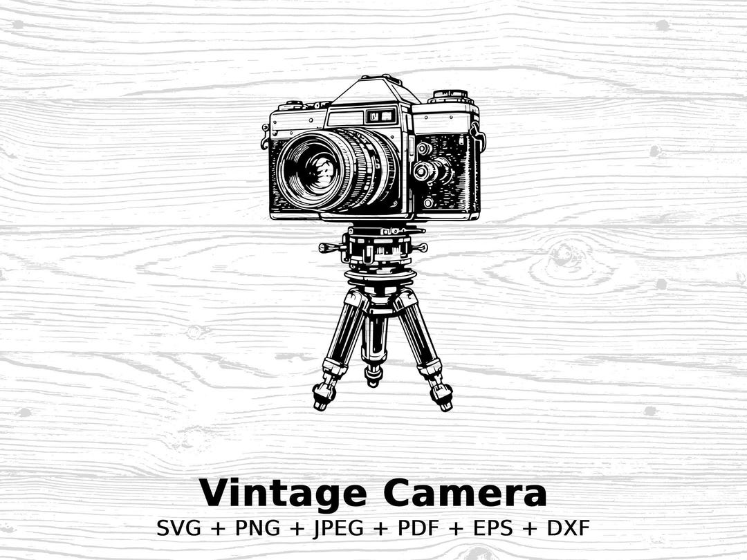Vintage Camera Illustration Digital Download, Svg Png Jpeg Pdf Eps Dxf  Files, Transparent Background, Digital Art, Clipart - Etsy New Zealand, image size:1080x810