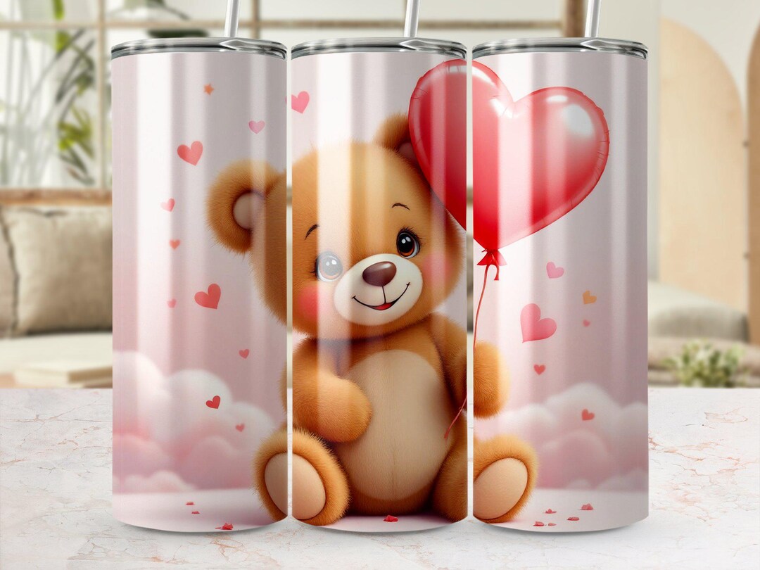 Heart Bear Tumbler with Side Handle main image 0