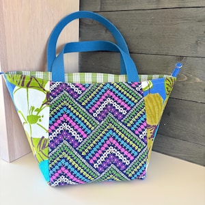 Japanese Fortune Bag / Tote / Vintage Hawaiian Fabric / Palaka / Everyday Bag