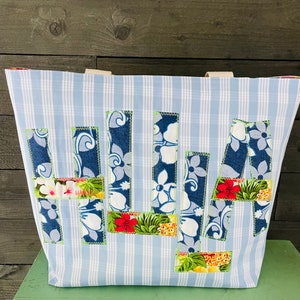 Hula Tote / Extra Large Palaka Beach Bag
