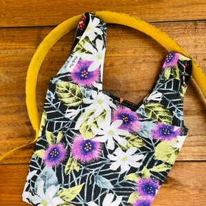 Hawaiian Floral Grocery Bag / Reversible Market Bag / Washable / Eco Friendly/ Reusable Bags