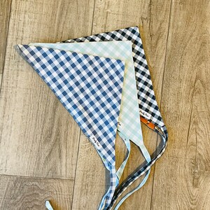 Cottage Gingham Head Scarf / Sun Scarf / Head Covering/ Beach Scarf