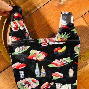 Sushi Grocery Bag / Market Bag / Reusable Bags / Eco Friendly image 3
