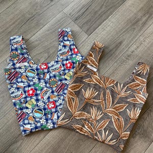 Hawaiian Grocery Bag / Market Bag / Eco Friendly/ Reversible