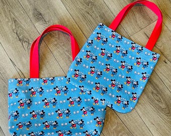 Mickey Denim Tote / Disney / Travel Essentials/ Beach Bag / Minnie