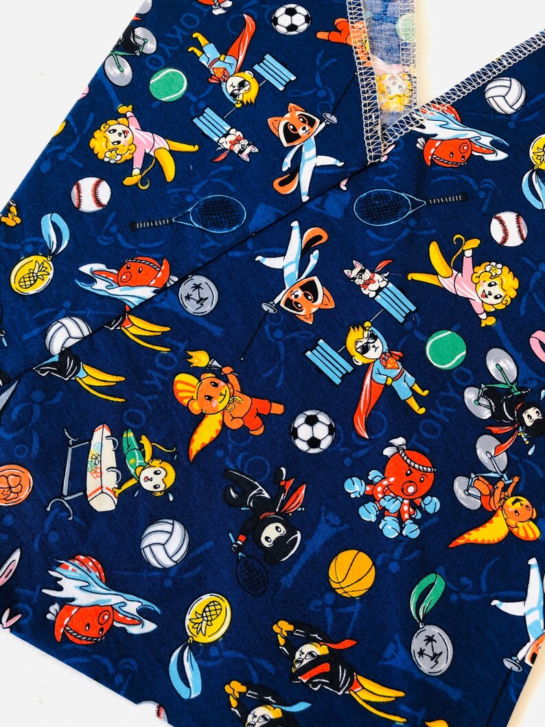 Blue 3 Pack Bento Bags Produce Bags Lunch Sack Sushi Hawaiian Food Tokyo
