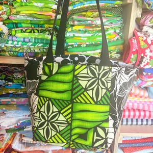 Japanese Fortune Bag / Tote / Vintage Hawaiian Fabric / Palaka / Everyday Bag