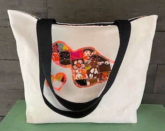 Maui Tote / Vintage Painters Canvas Tote / Beach Bag