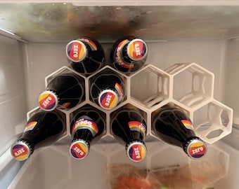 XNSHUN Flaschenhalter Für Kühlschrank – 3er Set Silikon, Transparent, Stapelbar, Für Dosen & Flaschen, Ca. 27,5x10
