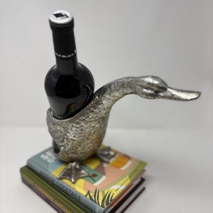 SPI Ente, Stockente Metall Weinflaschenhalter