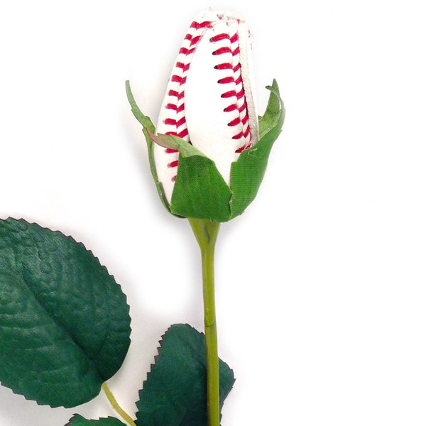 Baseball Rose | Baseball Flower | Baseball Roses | Full Grain Baseball Leather Rose