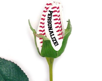 Personalized Baseball Rose | Baseball Flowers | Baseball Centerpiece | Baseball Wedding | Baseball Gifts