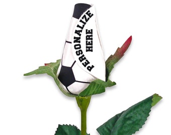 Personalized Soccer Rose | Soccer Valentines | Soccer Flower | Soccer Team Gifts