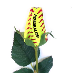 Personalized Softball Rose | Personalized Softball Gifts | Softball Flowers