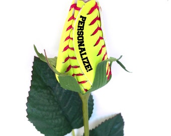 Personalized Softball Rose | Personalized Softball Gifts | Softball Flowers