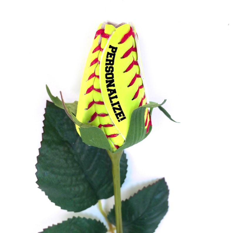 Personalized Softball Rose | Personalized Softball Gifts | Softball Flowers